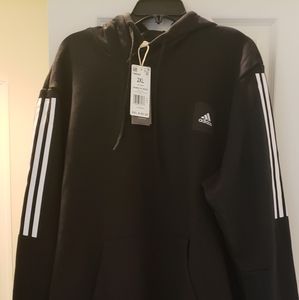 Adidas Men's 3 Stripes Pullover Hoodie